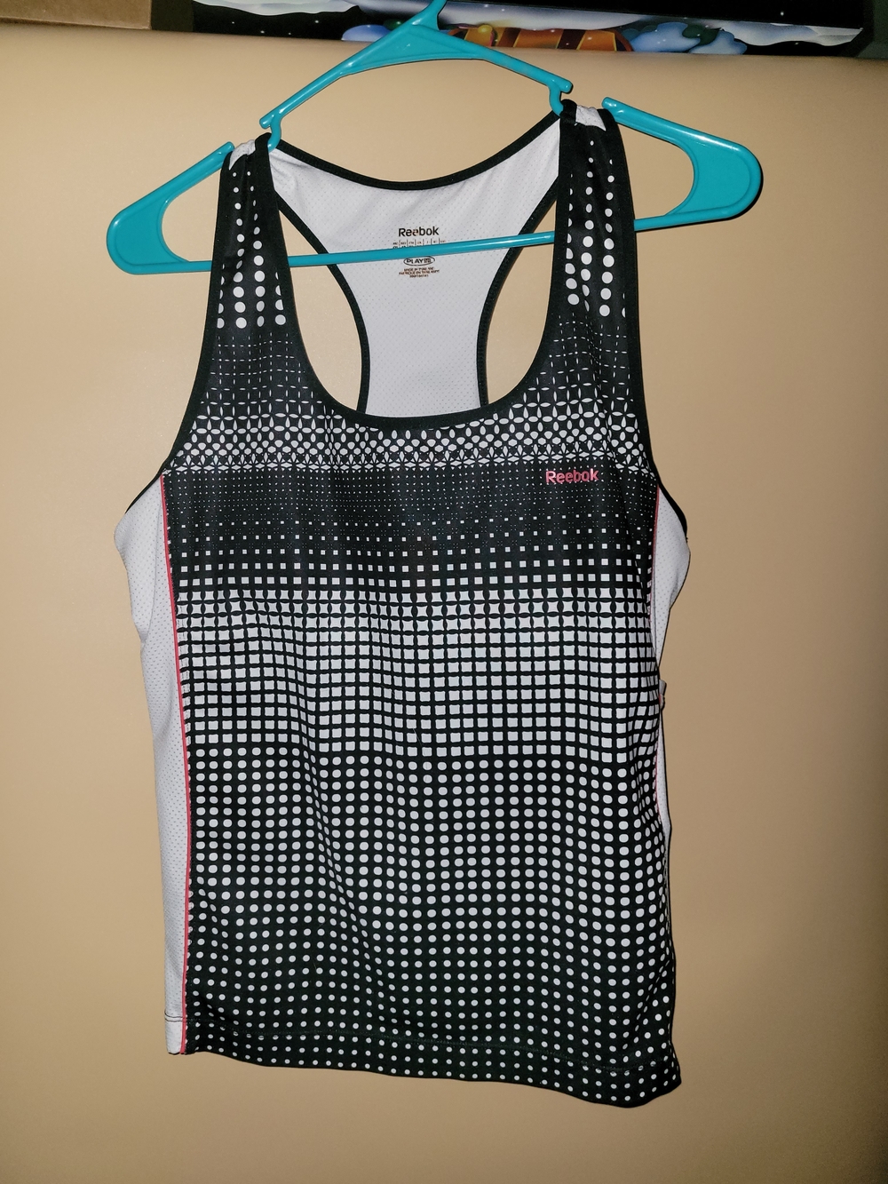 Reebok Black & White Racerback Swim Coverup Tank